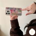 Cartoon Flower Black Kitten Love Heart Cat Candy Color Cover Compatible for IPhone Air 17 16 13 15 14 12 11 Pro Max 16 11 15 13 12 14 Pro 3D Keyboard Stress Relief Entertainment Soft Case.