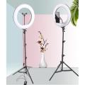10 Inch Studio Camera Ring Light Photo Phone Video Light Annular Lamp Ring Fill Light With 200cm Stand - Ring Light - Ring Light.