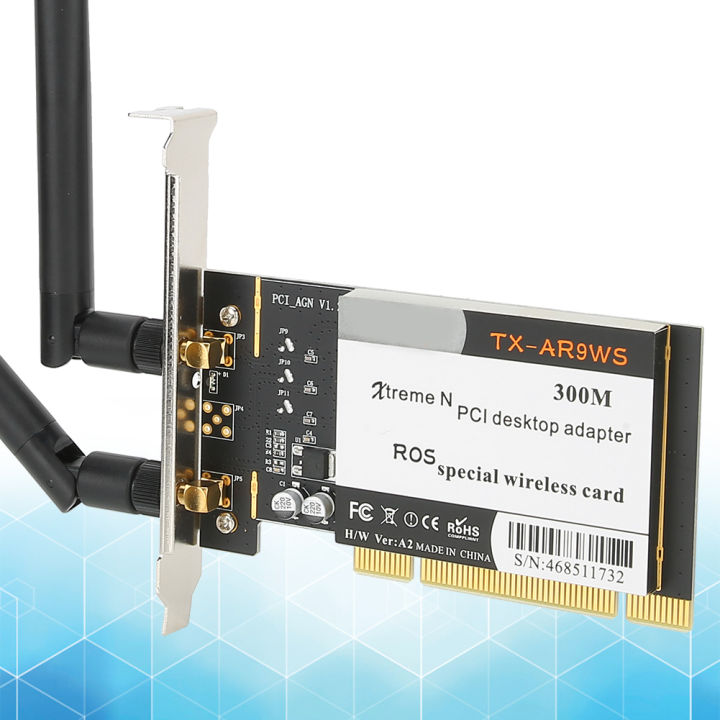 PCI Desktop Adapter, PCI Wifi Card Network Card, Win7 / Win8 / Win10 for Windows Xp 32/64
