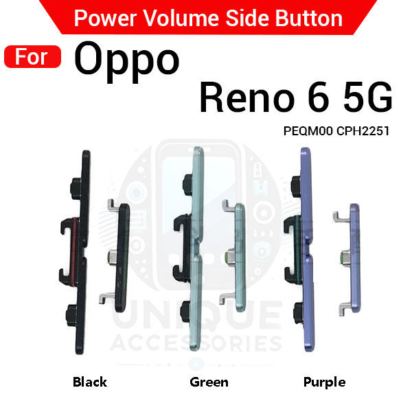 Compatible with Oppo Reno 6 5G External Side Buttons Power On Off ...