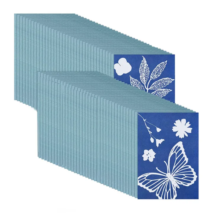 73%20Pieces%20Sun%20Print%20Paper%20Cyanotype%20Paper%20Kit,%20Solar%20Drawing%20Paper%20Sensitivity%20Sunprint%20Nature%20Printing%20Paper%20-%20Image%202