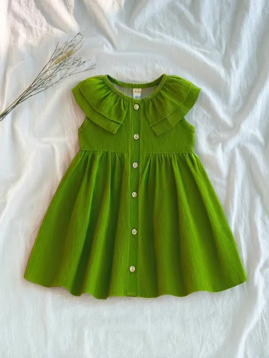 Charming%20Orange%20Spring%20Dress%20for%20Baby%20Girls%20%E2%80%93%20Four-Way%20Stretch%20&%20Flared%20Design%20-%20Image%202