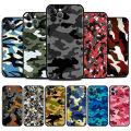 Camouflage camo military TPU case for iPhone 11 12 13 Pro Max 14 15 plus 12 mini XR X XS Max SE 7 8 phone cover. 