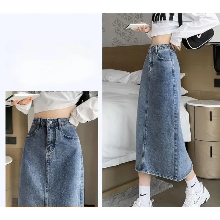 Fashion%20Denim%20Long%20Y2k%20Vintage%20High%20Waist%20Split%20Midi%20Jeans%20Skirt%202023%20Summer%20Women's%20Clothing%20Korea%20Stylish%20-%20Image%203