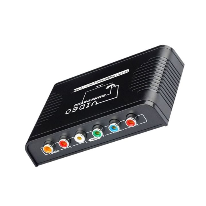 Component Ypbpr to -Compatible Converter 5- Component to HD Cable Converter Adapter with Audio for -DVD TV