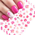 1pcs Sakura Nail Art Decals Stickers 3D Cherry Blossom Flower Transfer Foils Summer DIY Sliders Manicure Decorations TRF091-F669. 