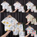 2pcs/set 2022 New Trendy Baby Cotton Clothes Suit Children's T-shirt+shorts Suits Summer Short Sleeve Pants Boys Girls Tracksuit.