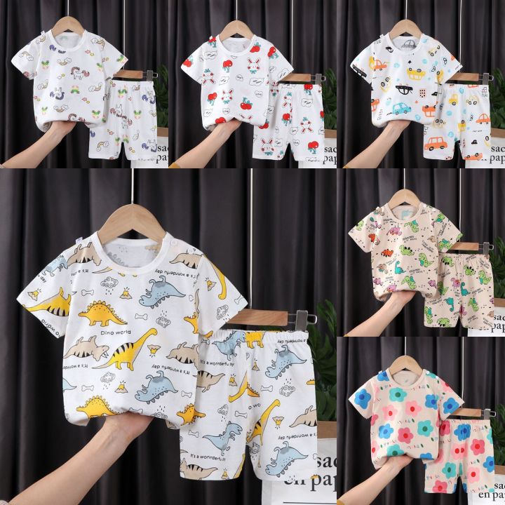 2pcs/set 2022 New Trendy Baby Cotton Clothes Suit Children's T-shirt+shorts Suits Summer Short Sleeve Pants Boys Girls Tracksuit