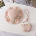Kids Girls Summer Fashion Children Sunscreen Sun Hat Straw Hat Bag For Girls Cool Hat Girl Cute Breathable BabyAccessories. 