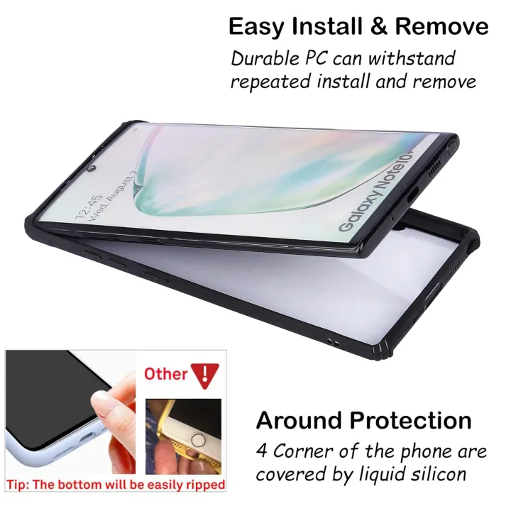 E_store%20For%20Samsung%20Galaxy%20Note%2010%20Pro%20/%20Samsung%20Galaxy%20Note%2010%20Plus%20Edge-Reinforced%20Shockproof%20Cushion%20Back%20Clear%20Hybrid%20Transparent%20Hard%20Cover%20Casing%20-%20Image%205