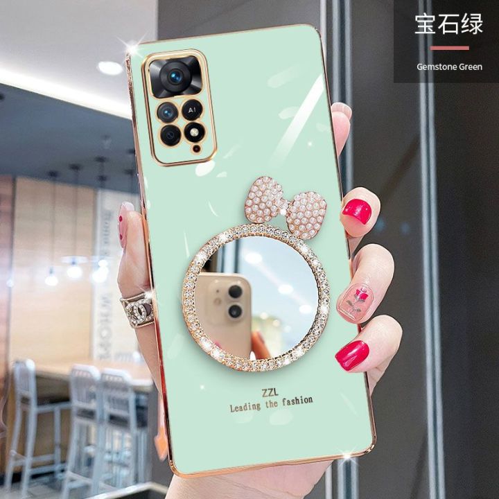 Maitus%20for%20Xiaomi%20Redmi%20Note%2011%20Pro%205G%20back%20cover%20luxury%206d%20plated%20square%20bumper%20shiny%20bowknot%20makeup%20mirror%20soft%20silicone%20girl%20Case%20Full%20protection%20mobile%20phone%20case%20-%20Image%204