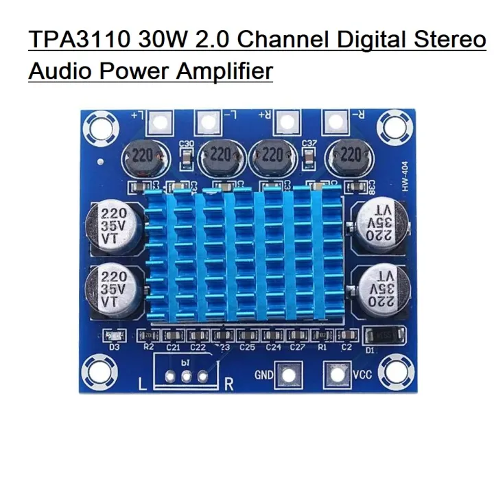 TPA3110%20XH-A232%2030W%2030W%202.0%20Dual%20Channel%20Digital%20Stereo%20Audio%20Power%20Amplifier%20DC%208-26V%203A%20TPA%203110%20-%20Image%204