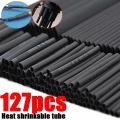 127Pcs Heat Shrink Tubing 2:1 Assortment Polyolefin Tube Car Cable Sleeving Wrap.