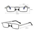 Portable Smart Folding Reading Glasses Blue Light Blocking For Men Metal Round Square Elder Eyeglasses Diopters Presbyopia Gafas.