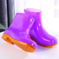 Short Tube Rain Boots Rain Boots Women's Summer Short Lightweight Work Rubber Boots Wear-Resistant Low Tube Kitchen Non-Slip Glue Shoe Cover Shoes. 