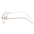 Anti-blue Light Anti-radiation Computer Prescription Glasses Frame Women Metal Rose Gold Short-sight Eyewear 0 -0.5 -0.75 To -6.