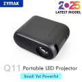 Projector Zymak Q11 Mini LED Projector HD Display Clear Standard Brightness Portable Projector For Basic Presentations Movies And Gaming.