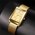 【DATA FROG Global MALL】fashion mens business watches men rectangle stainless steel belt quartz wrist watch man casual leather watch уусслире.