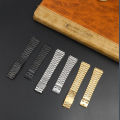 18mm stainless steel strap for Casio vintage small gold watch small square A168 A158W AQ-230 AEQ-110 AE1200/1300 A159 series. 