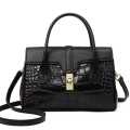 Casual Tote Luxury Leather Handbags Purse Women Bag JoLeather.com (BLACK).