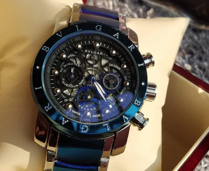 Casual%20Bvlgari%20Chronograph%20blue%20Watch%20for%20Men%20-%20Image%203