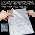 10 Pcs Clear Plastic Document File Folder,Plastic File Jacket Sleeves Transparent Jacket Clear Folder A4 File. 