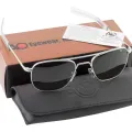 AO Sunglasses Men American Optical Glass Lens Alloy Frame Quality Sunglasses Men Oculos De Sol(green cod optics). 