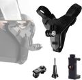 Helmet Mount with Phone holder Motorcycle. Helmet Stand for Action Camera and Mobile Phone- Blue/black. 