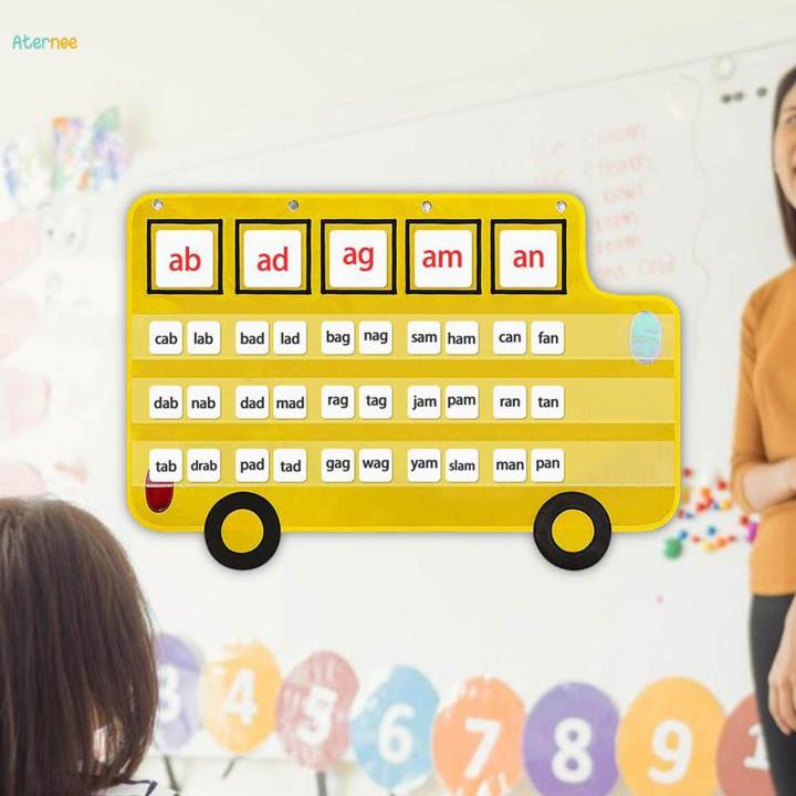 Bus%20Pocket%20Chart%20Durable%20Classroom%20Organizer%20Teaching%20Supplies%20for%20Preschool%20Learning%20Homeschool%20-%20Image%205