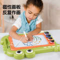 Hot selling children's colored magnetic graffiti push-pull drawing table can eliminate writing board early education DIY toys. 