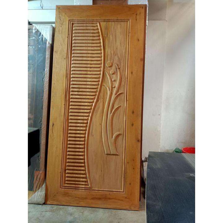 Mahoguni wooden door with design & chemical treatment