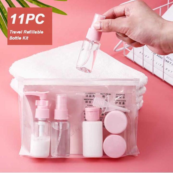 11pcs%20set%20Travel%20bottles%20durable%20portable%20containers%20Refillable%20containers%20compact%20reusable%20Travel%20kit%20for%20tsa-approved%20-%20Image%202