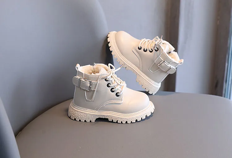 Fall Fashion Sneakers Kids PU Ankle Boots Non-Slip Modern Boot