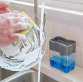 Liquid Soap Dispenser Soap Pump Sponge Caddy Holder Creative Hand Press Kitchen Dish Soap Dispenser with Washing Sponge. 