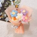 Mini Handwoven Flower Bouquet for Gift to Friends Women Birthday Home Decor. 