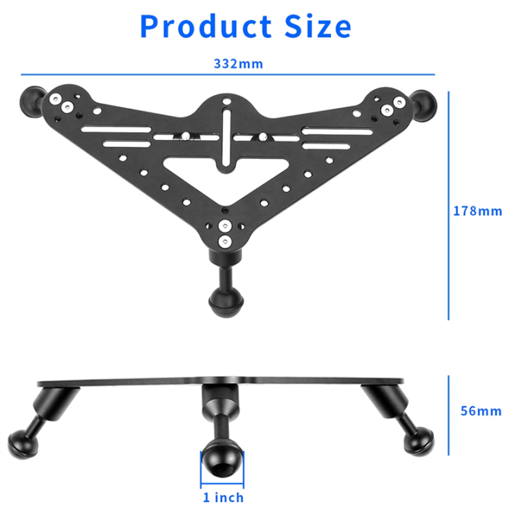 Diving%20Tray%20Video%20Triangle%20Stabilizer%20Gimbal%20Tripod%20Three-Legged%20Pan/Tilt%20Bracket%20Aluminum%20Alloy%20SLR%20Camera%20Underwater%20Photography%20Light%20Stand%20Base%20-%20Image%203
