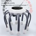 Ergonomic Electric Scalp Massager Soothing Waterproof Adjustable Octopus Claw Massager Portable Rechargeable Vibration Head Massager for Home Spa Travel Office Hair Care.