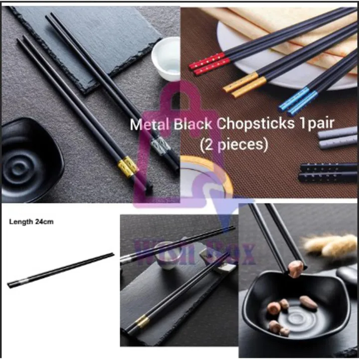 Metal%20Chopsticks%20Black,%20Stainless%20Steel%20Chopstick%20Set,%20Reusable,%201%20Pair%20-%20Image%204