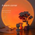 LED Astronaut Sunset Light Rainbow Projection Night Light USB Charging Touch Control for Bedroom and Game Room Decoration.
