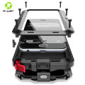 Heavy Duty Doom Armor Metal Aluminum Shockproof Case For iPhone 14 15 Pro Max 13 12 11 XS XR 8 7 SE 2020 360 Protect Phone Cover PCardiaCP. 