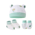 GC 3 Pieces Newborn Baby Warm Cap Gloves Shoes Set Infant Cartoon Cotton Beanies Hat Mittens Set. 