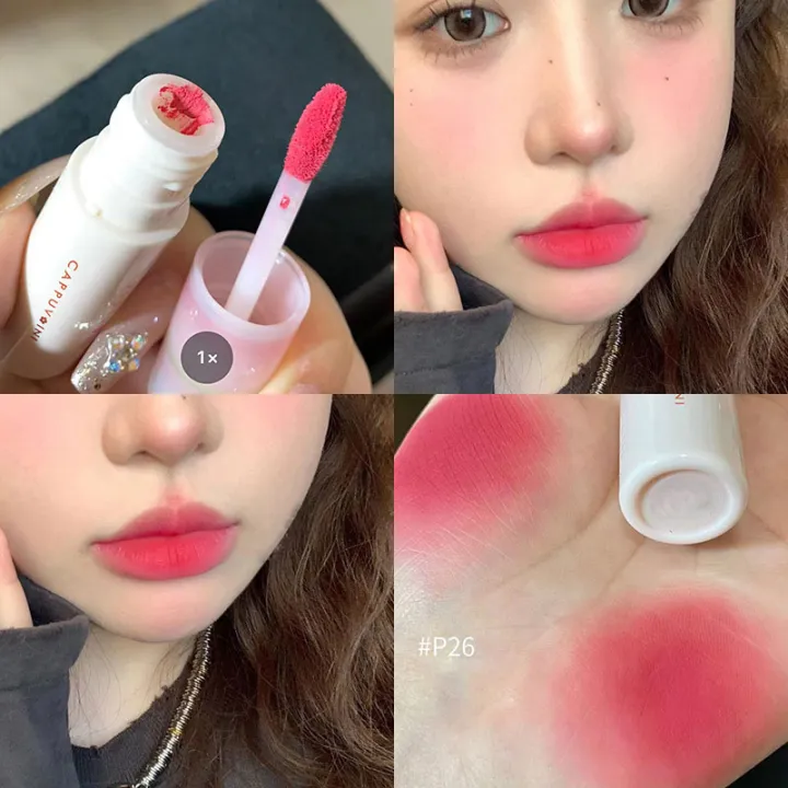 Cappuvini%20Matte%20Velvet%20Lip%20Gloss%20Long%20Lasting%20Lip%20Mud%20Tint%20Blush%20Non-stick%20Cup%20Waterproof%20Lipstick%20Female%20Makeup%20Korean%20Cosmetic%20-%20Image%202