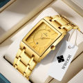 Relogio Masculino WWOOR Gold Watch Men Square Mens Watches Top Brand Luxury Golden Quartz Stainless Steel Waterproof Wrist Watch. 