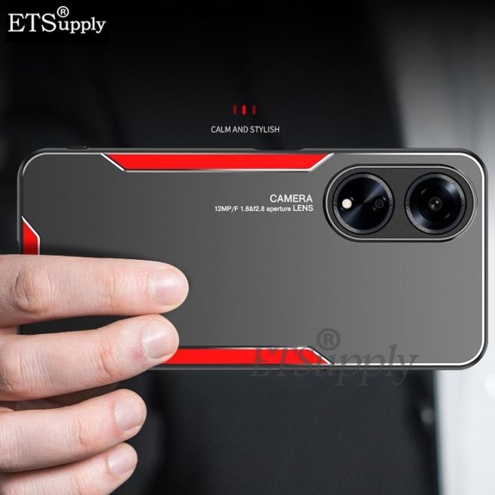 For Honor X5 Plus Phone Case Aluminum Metal Matte Cover Soft Silicone Frame Camera Protection Cover for Honor X5 Plus Back Cover