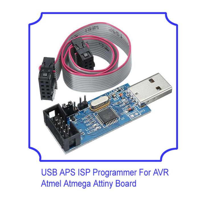 USB APS ISP Programmer For AVR Atmel Atmega Attiny Board | Daraz.com.bd