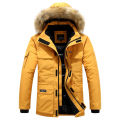 Male Keep Warm Fur Collar White Duck Down Winter Jacket -30 Degree Parkas Men Windproof Hooded Thicken Multi-pocket Down Coat. 