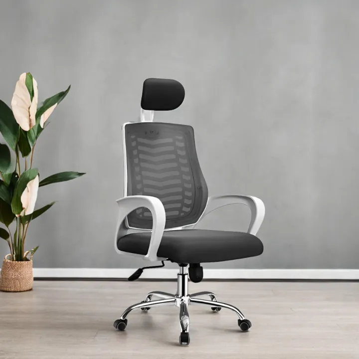 FF-EC-07SS%20(Black&White)%20Smart%20Office%20Executive%20Chair%20(V-Mesh)%20-%20Image%204