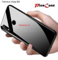 Realme C3 Case Tempered Glass Case with Soft Frame Shockproof Back Cover. 