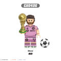 G0163 Benzema Neymar Haaland Mbappe Ronaldo Messi World Football Player Building Block Figure Toy 8pcs/set.