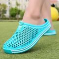 Man Slippers Summer Hollow Outdoor Pool Sandals Garden Beach Shoes Women Water Shower Flip Flops Lightweight Slippers Size 36-45. 